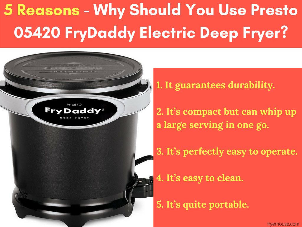 Presto 05420 FryDaddy Electric Deep Fryer Review A Practical Pick