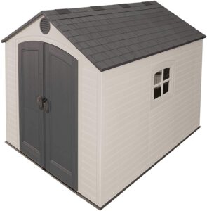 Lifetime 6405 Outdoor Storage Shed, Skylights, and Shelving