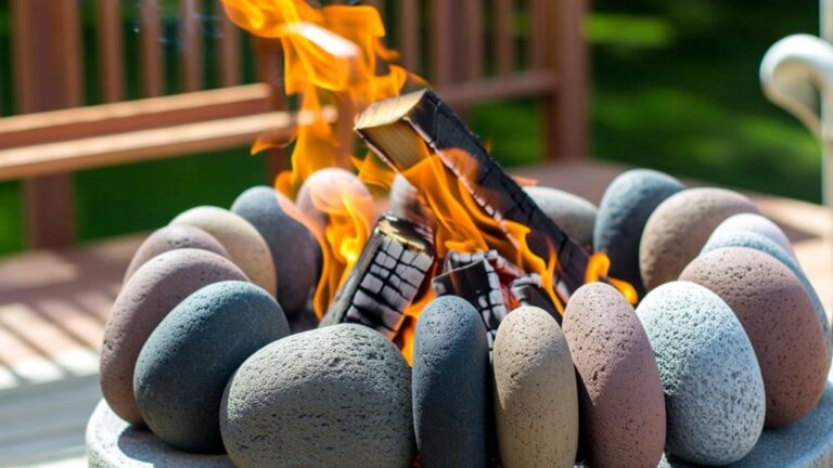 stylish and safe fire pit rocks