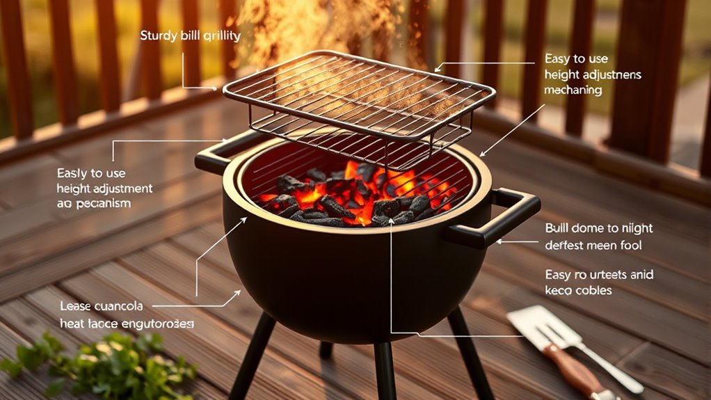 adjustable grate grilling considerations