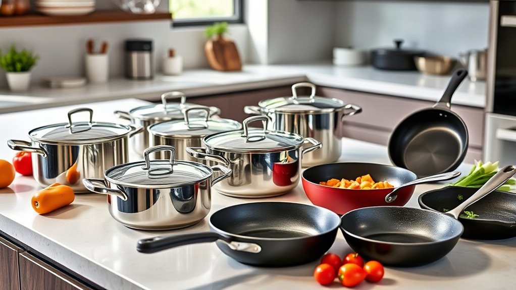 cookware selection considerations include material