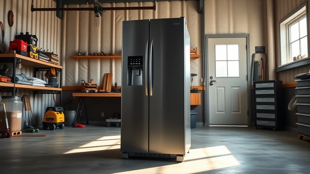 garage refrigerator temperature durability