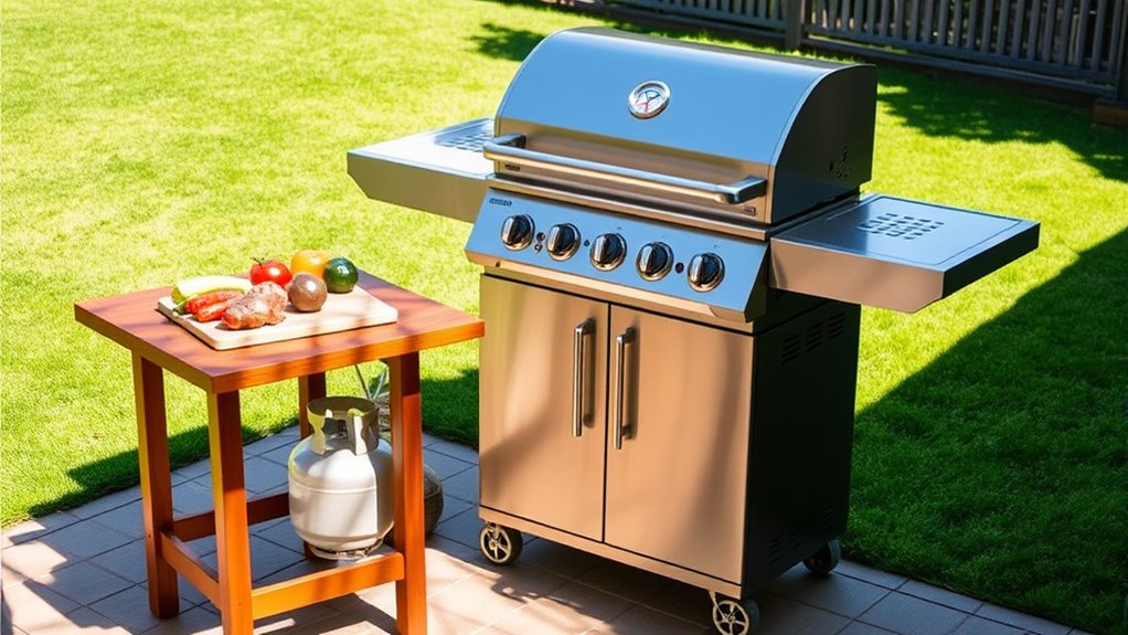 grill size burners materials