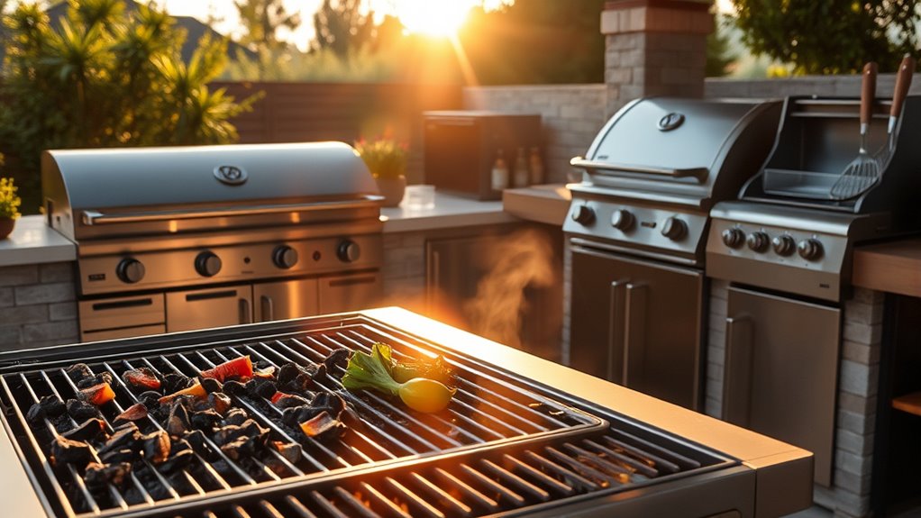 grill size material heat distribution