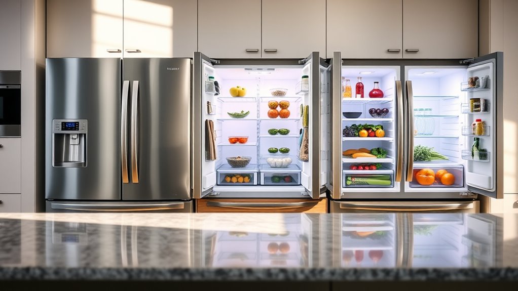 refrigerator size efficiency storage