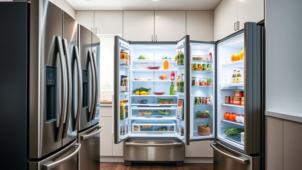 refrigerator size efficiency storage