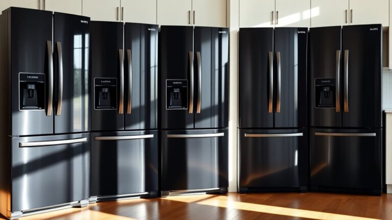 top black stainless refrigerators