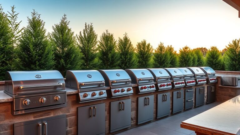 top built in gas grills