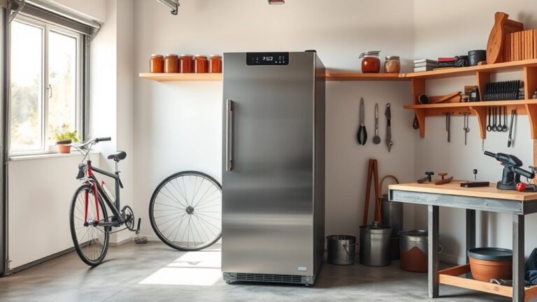 top garage upright freezers