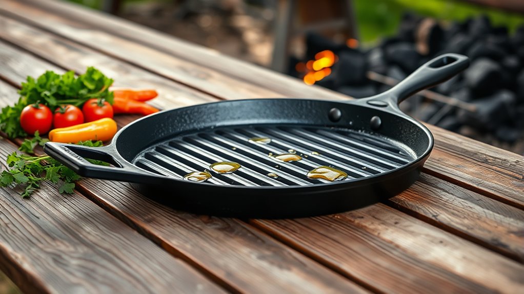 durable even heating grill pan