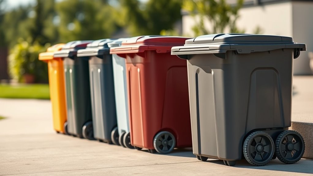 durable mobile size appropriate trash can