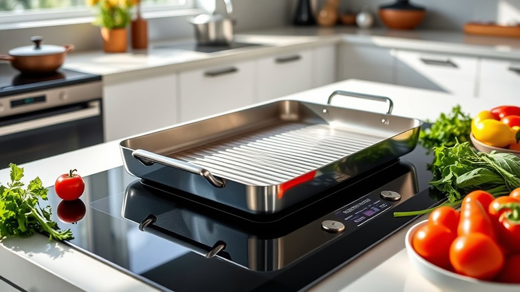 induction compatible versatile griddle selection