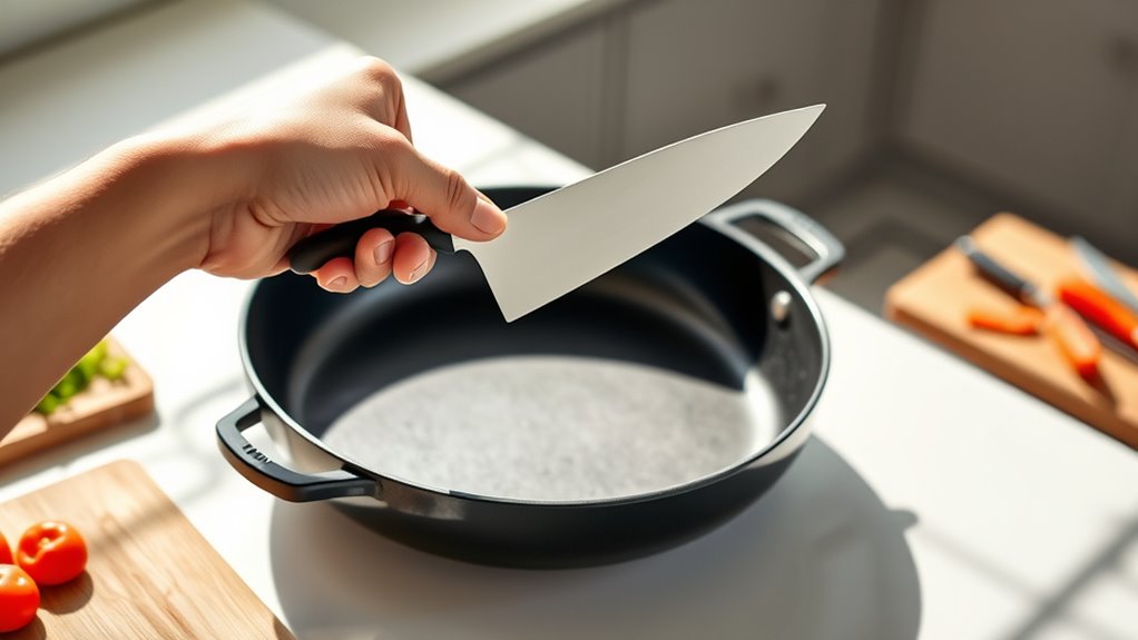 knife selection for nonstick pans