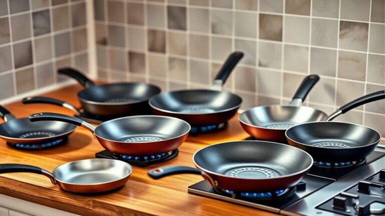 top gas range frying pans