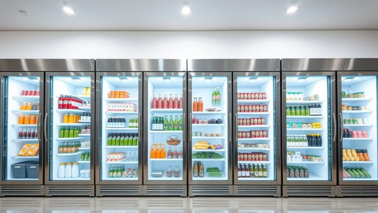 top glass door refrigerators