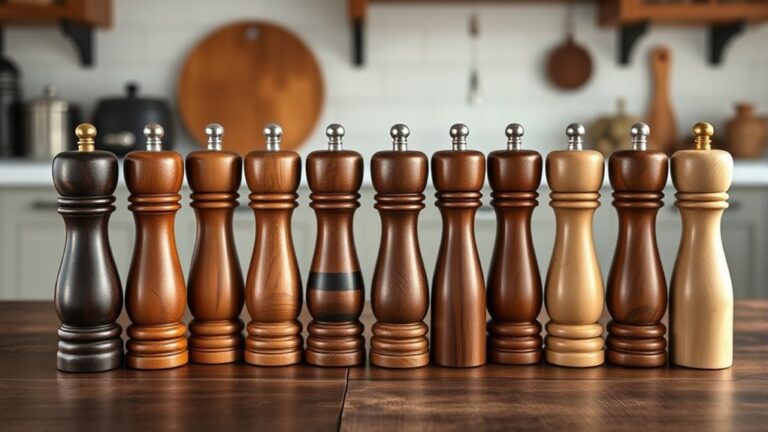 top wooden pepper mills