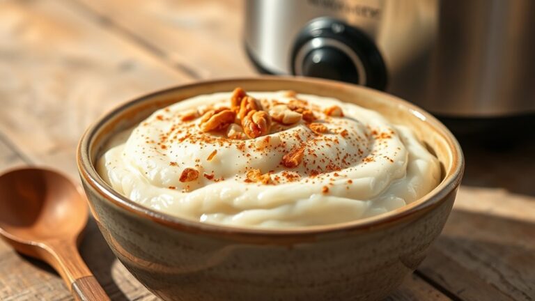 slow cooker rice pudding