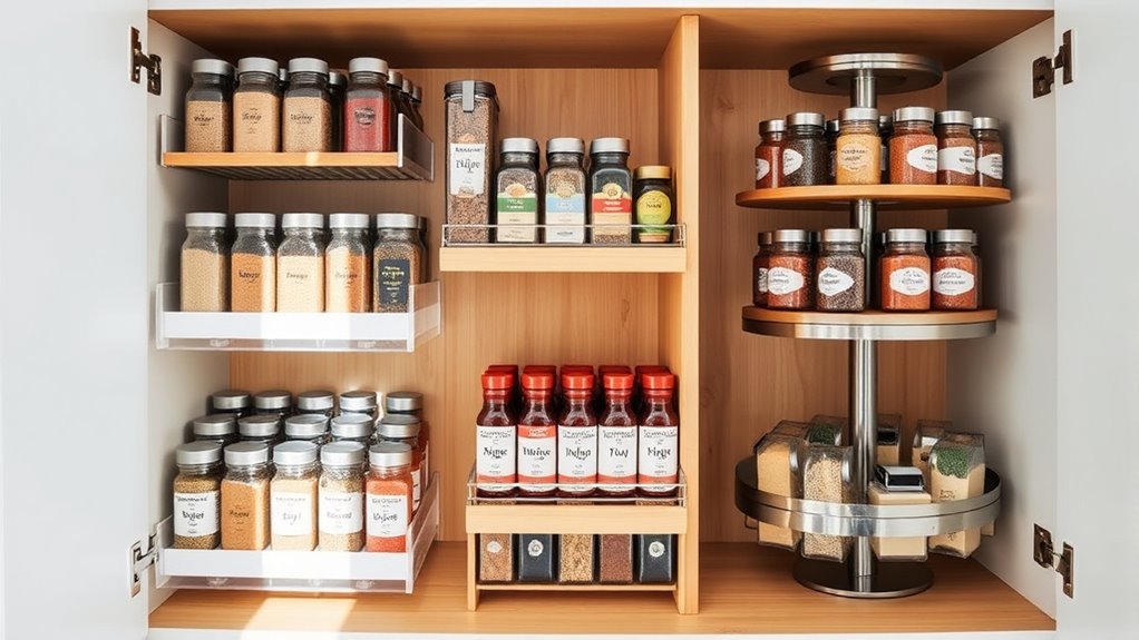 spice organizer size and material