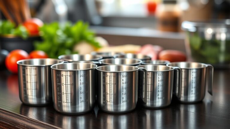 top stainless measuring cups