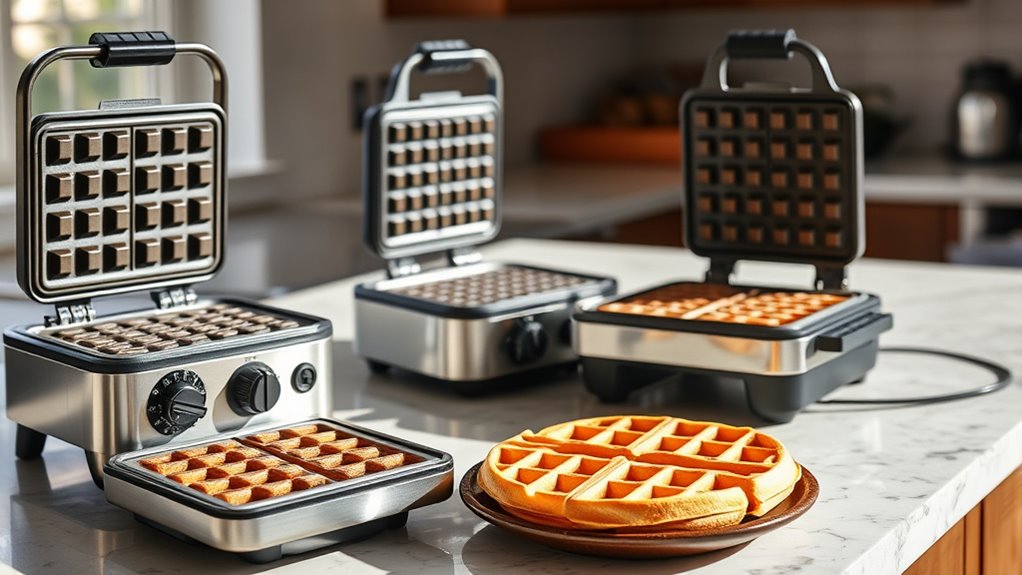 crispy waffle maker features