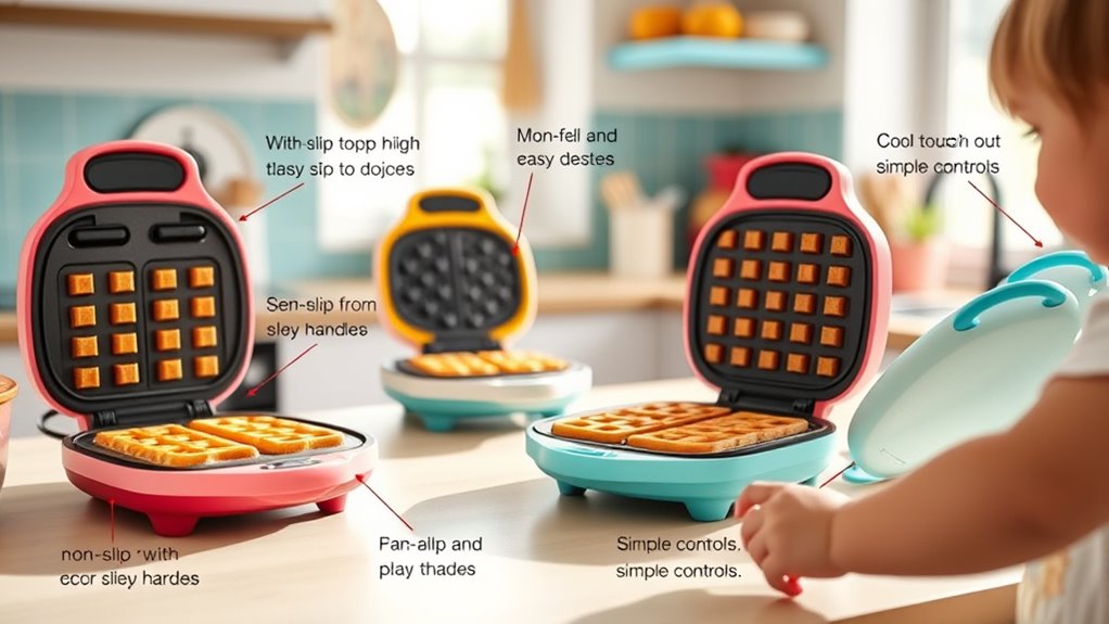 kid friendly waffle maker features
