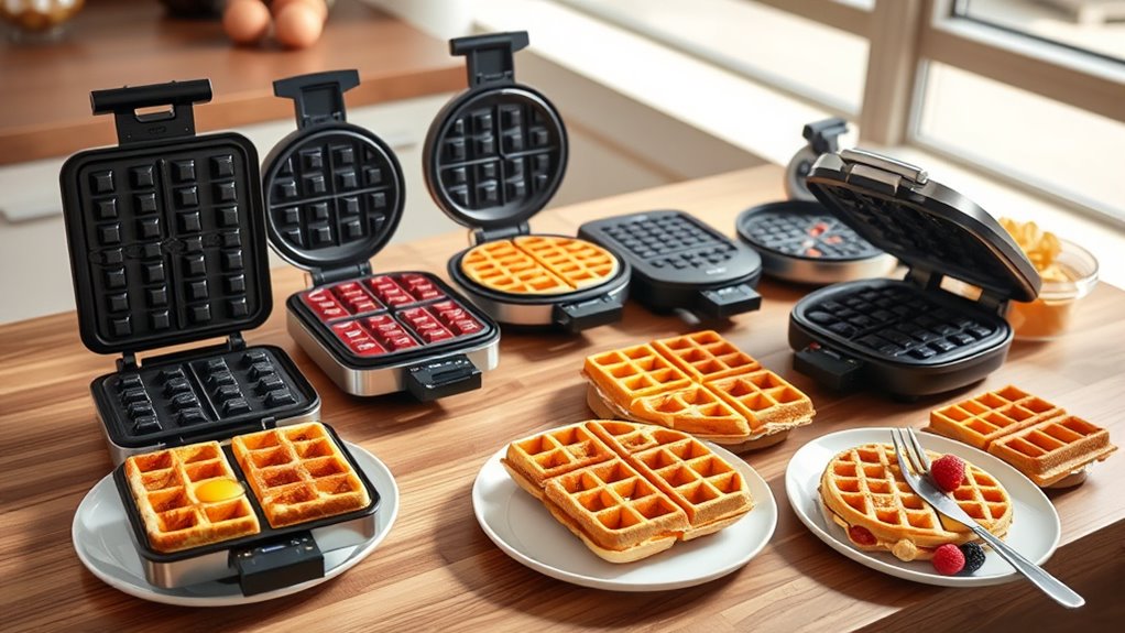 waffle maker size features